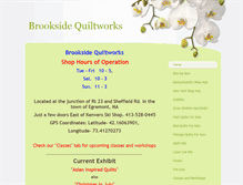 Tablet Screenshot of brooksidequiltworks.com